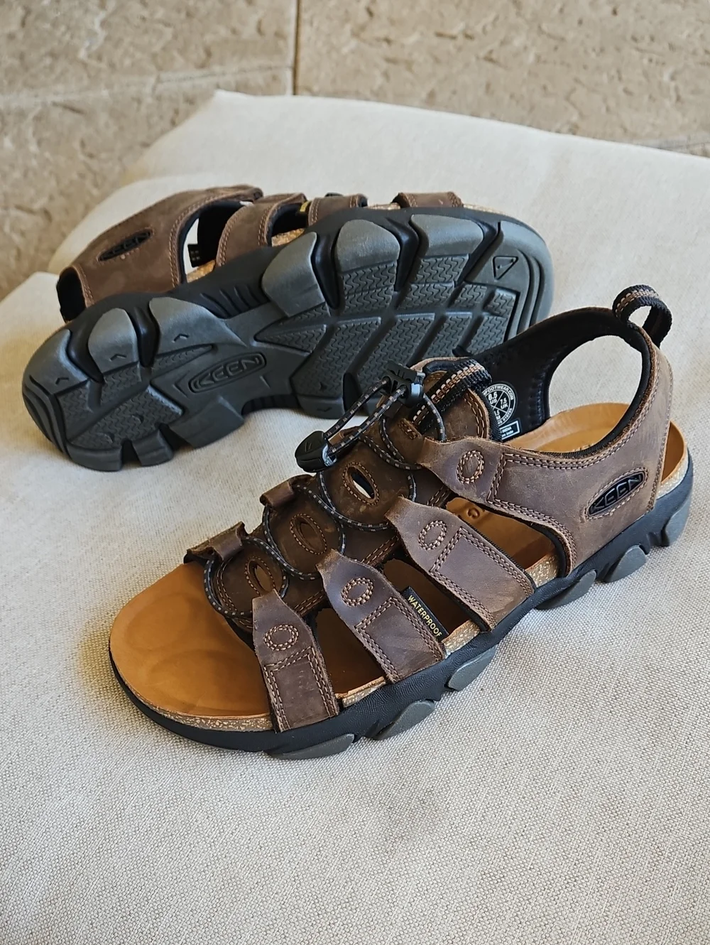 KEEN Newport Leather Hybrid Sandal In Bison Brown, Men's 8.5